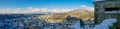 Panorama landscape view salzburg austria moutain blue sky city