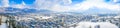 Panorama landscape view salzburg austria moutain blue sky city Royalty Free Stock Photo