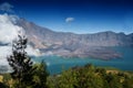 Mount rinjani trip with amaizing view at sembalun and senaru crater rim and also lake at segara anak Royalty Free Stock Photo