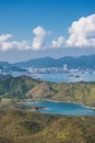 Panorama landscape of Yan Chau Tong Marine Park, Hong Kong, outdoor, daytime Royalty Free Stock Photo
