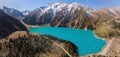 Panorama of the large Almaty Lake