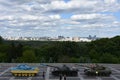 Panorama of a large beautiful city view of the city and sky