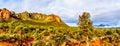 Panorama of Lee Mountain, one of the many red rock mountains surrounding the town of Sedona in northern Arizona Royalty Free Stock Photo