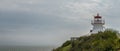 Panorama of lighthouse (Cape Enrage) Royalty Free Stock Photo