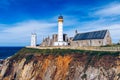 Panorama of lighthouse and ruin of monastery, Pointe de Saint Ma