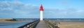 Panorama of the lighthouse of Trouville, Normandy France Royalty Free Stock Photo
