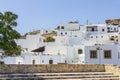 Panorama of Lindos in Rhodes island, famous for historic landmarks and beautiful beaches, in Greece Royalty Free Stock Photo