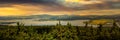 Panorama of Lipno lake. South Bohemian region. Czechia