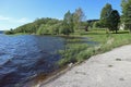 Panorama from the Lipno Reservoir of the Vltava River Royalty Free Stock Photo