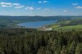 Panorama from the Lipno Reservoir of the Vltava River Royalty Free Stock Photo