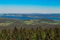 Panorama from the Lipno Reservoir of the Vltava River Royalty Free Stock Photo