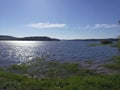 Panorama from the Lipno Reservoir of the Vltava River Royalty Free Stock Photo