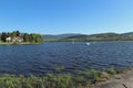 Panorama from the Lipno Reservoir of the Vltava River Royalty Free Stock Photo