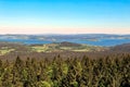 Panorama from the Lipno Reservoir of the Vltava River Royalty Free Stock Photo