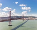 Panorama Lisbon Bridge Royalty Free Stock Photo