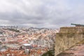 Panorama Lisbon Portugal: view from the old castle Royalty Free Stock Photo