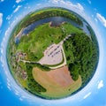 Panorama little planet near Minsk, Belarus Royalty Free Stock Photo