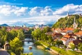 Panorama of Ljubljana, Slovenia, Europe. Royalty Free Stock Photo