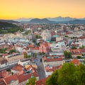 Panorama of Ljubljana, Slovenia, Europe. Royalty Free Stock Photo