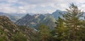 Panorama of the Llosa del Cavall reservoir lake