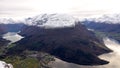 Panorama of Loen from Mount Hoven in Loen in Vestland in Norway Royalty Free Stock Photo