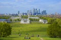 Panorama of London from Greenwich Royalty Free Stock Photo