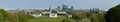 Panorama of London and Isle of Dogs from Greenwich Royalty Free Stock Photo