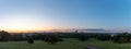 Panorama of the London Skyline seen from Primrose Hill. Royalty Free Stock Photo