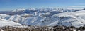 Panorama South from The top of Mount Hutt Ski Field Royalty Free Stock Photo