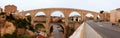 Panorama of Los Arcos aqueduct. Teruel Royalty Free Stock Photo