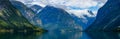 Panorama lovatnet lake Beautiful Nature Norway Royalty Free Stock Photo