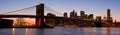 Panorama of Lower Manhattan and Brooklyn Bridge