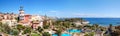 Panorama of luxury hotel and Playa de las Americas Royalty Free Stock Photo