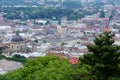 Panorama of Lvov old town with Dominican Church,Ukraine Royalty Free Stock Photo