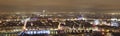 Panorama of Lyon by night, France