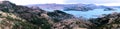 Panorama of Lyttelton, New Zealand near Christchurch Royalty Free Stock Photo