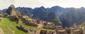 Panorama of Machu Picchu ruins in Cuzco, Peru Royalty Free Stock Photo