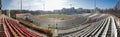 Panorama made from multiple images combined with the Dinamo Stadium in Bucharest Royalty Free Stock Photo