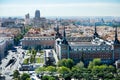 Panorama of Madrid city with Air and Space Force headquarters