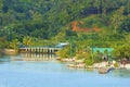 Panorama of Mahogany Bay in Roatan, Honduras