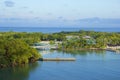 Panorama of Mahogany Bay in Roatan, Honduras