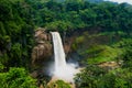 Panorama of main cascade of Ekom waterfall at Nkam river, Cameroon Royalty Free Stock Photo