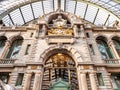 Panorama of the main train station of Antwerp