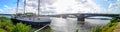 PANORAMA MAINZ, GERMANY,Mainz Kastel boat mooring near Mainz, Germany