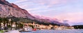 Panorama of Makarska town in Croatia