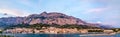 Panorama of Makarska town in Croatia