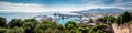 Panorama of Malaga seaport Royalty Free Stock Photo