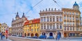 Panorama of Malostranske Square, Lesser Quarter, Prague, Czech Republic