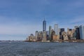 Panorama with Manhattan and Jesey city Royalty Free Stock Photo