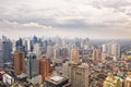 Panorama of Manila.The city of Manila, the capital of the Philippines. Modern metropolis in the morning, top view Royalty Free Stock Photo